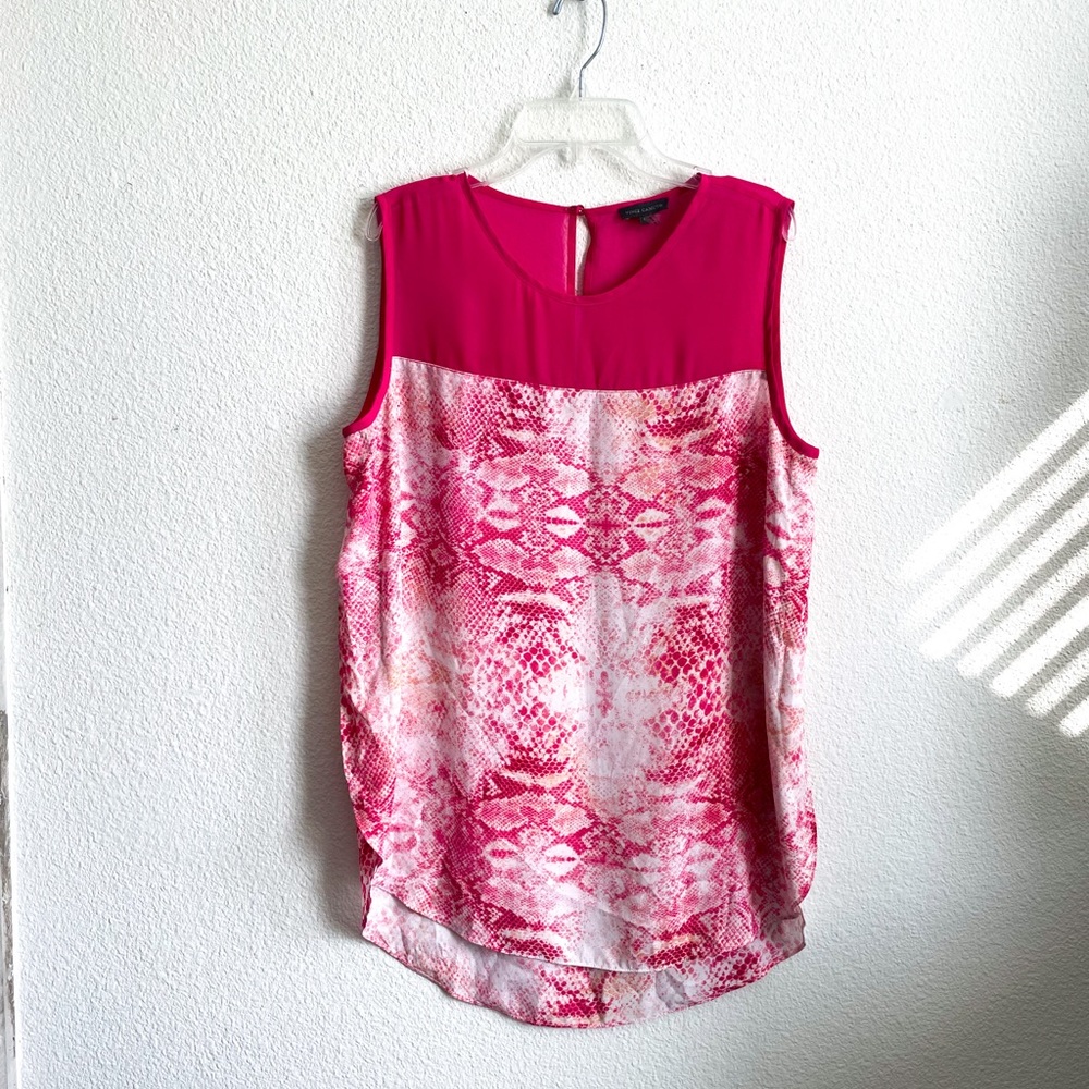 Vince Camuto Snakeskin Hot Pink Top